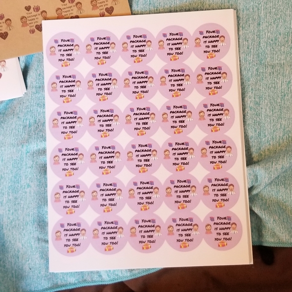 90 labels Your Pkg Happy See You Too Purple Matte - Picture 4 of 4